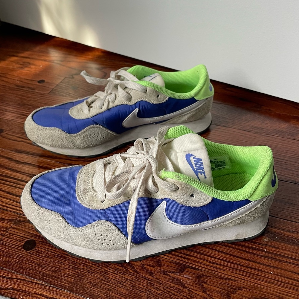 Nike MD Valiant Kids Sneakers Blue Grey Green Retro Running Shoes‎ CN8558-403
